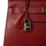 Kelly Sellier 28 Rouge Garange Courchevel Gold Plated G Square Stamp - Image 3
