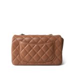 21P Light Caramel Lambskin Quilted Mini Rectangular Single Flap LGHW - Image 5