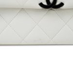 White Caviar Quilted My Everything Flap Black Hardware - Image 3