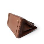 Birkin 35 Brown Ardennes Gold Plated [B] Stamp - Image 7