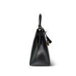 Kelly 28 Sellier Black Box Calfskin Gold Plated A Square Stamp - Image 14