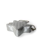 24C Metallic Silver Lambskin Quilted Star Bag Light Gold Hardware - Image 10