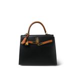Kelly 25 Bi-Color Horseshoe (HSS) Black/Gold Epsom Gold Plated D Stamp - Image 8