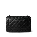 Black Caviar Quilted Jumbo Classic Flap Silver Hardware - Image 4