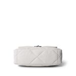 21K White Lambskin Quilted 19 Flap Small Black Hardware - Image 7