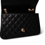 Sweet Camelia Single Flap Black Lambskin Quilted Aged GHW - Image 11