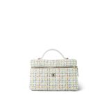 25C White/Multicolor Tweed Quilted Classic Clutch With Chain LGHW