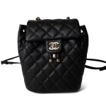 24S Black Caviar Quilted Urban Spirit Backpack LGHW