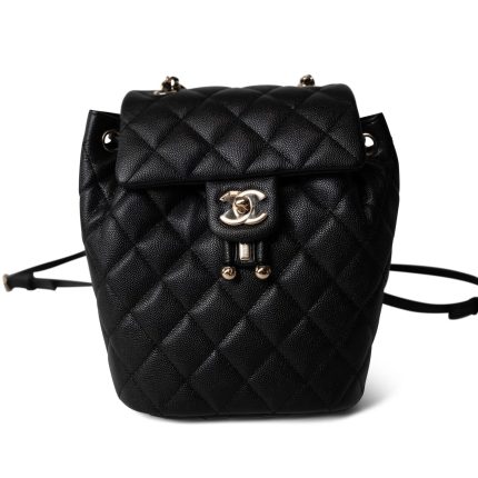 24S Black Caviar Quilted Urban Spirit Backpack LGHW