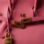 Birkin 25 Rose Azalee Swift Gold Plated A Stamp - Image 14