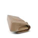 22A Dark Beige Quilted Caviar Classic Flap Medium LGHW - Image 9