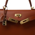 Kelly Sellier 28 Noisette Box Calfskin Gold Plated [E] Stamp - Image 13