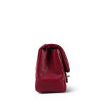 17B Red Caviar Quilted Mini Square Flap Silver Hardware - Image 8