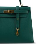 Kelly 28 Malachite Epsom Gold Plated R Square Stamp - Image 4