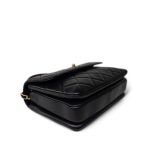 Black Lambskin Quilted Trendy CC Small Light Gold Hardware - Image 6