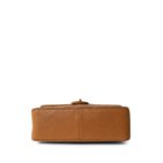 Vintage Caramel/Dark Brown Lambskin Quilted Square Flap Gold Hardware Mini - Image 7