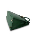 Kelly 28 Vert Bengale Courchevel Gold Plated T Circle Stamp - Image 13