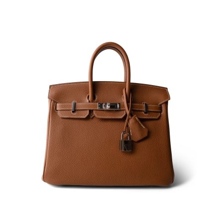 Birkin 25 Gold Togo Palladium Plated D Stamp
