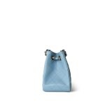 22S Light Blue Caviar Quilted Mini Bucket Bag Light Gold Hardware - Image 4