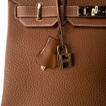 Birkin 30 Gold Togo Gold Plated U Stamp - Image 13