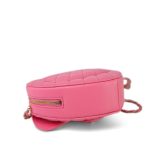 22S Pink Lambskin Quilted Large Heart Bag Light Gold Hardware - Image 8