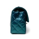 23P Multi Tone Green Patent Quilted Mini Rectangular Flap Light Gold Hardware - Image 6