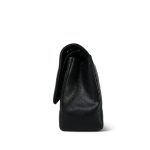 Black Caviar Quilted Jumbo Classic Flap Silver Hardware - Image 2