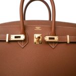 Birkin 25 Sellier Gold Veau Epsom Gold Plated Z Stamp - Image 4