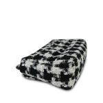 20S Ecru Black & White Tweed Quilted 19 Flap Small Mixed Hardware - Image 11
