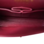 18C Dark Red Glittery Caviar Quilted Classic Flap Aged Gold Hardware - Image 11