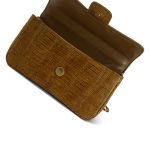 Beige Lizard Mini Rectangular Flap Aged Gold Hardware - Image 12