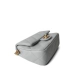 24P Grey Caviar Quilted Sweetheart Mini Flap Aged Gold Hardware - Image 10