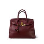 Birkin 30 Rouge H Epsom Gold Plated C Square Stamp - Image 5