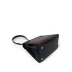 Mini Kelly Tri-Color (Vert Fonce / Rouge H / Blue Indigo) Box Calfskin Gold Plated P Circle Stamp - Image 9
