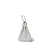 Birkin 25 White Epsom Palladium Plated [N] Stamp - Image 10