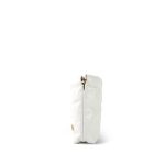 White Calfskin Quilted Mini 22 Bag Aged Gold Hardware - Image 3