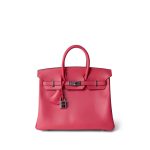 Birkin 25 Rose Lipstick Tadelakt Palladium Plated [R] Stamp