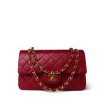 Red Lambskin Quilted Classic Flap Small GHW - Image 11