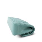20C Tiffany Blue Caviar Quilted Classic Flap Small Light Gold Hardware - Image 13