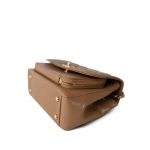 Beige Caviar Quilted Business Affinity Medium Flap Light Gold Hardware - Image 6