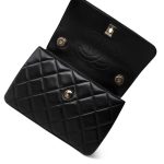 Black Lambskin Quilted Small Trendy CC LGHW - Image 10