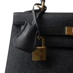 Kelly Sellier 25 Black Epsom Gold Plated Y Stamp - Image 3
