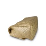 Gold Crumpled Calfskin Small XXL Travel Flap Bag Light Gold Hardware - Image 7