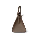 Birkin 25 Bi-Color Horseshoe (HSS) Craie/Etoupe Epsom Gold Plated Z Stamp - Image 7