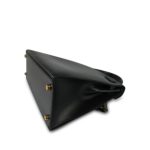 Kelly 28 Sellier Black Box Calfskin Gold Plated U Circle Stamp - Image 15