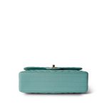 Tiffany Blue Caviar Chevron Quilted Classic Flap Small LGHW - Image 12