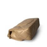 23P Gold Lambskin Quilted Mini Sweetheart Single Flap Bag Aged GHW - Image 7