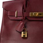 Birkin 30 Rouge H Epsom Gold Plated C Square Stamp - Image 2