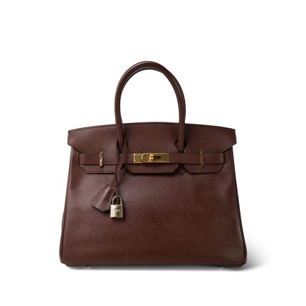 Birkin 30 Maron Fonce Epsom Gold Plated A Square Stamp
