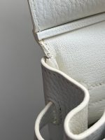 Birkin 30 White Clemence Palladium Plated M Square Stamp - Image 22